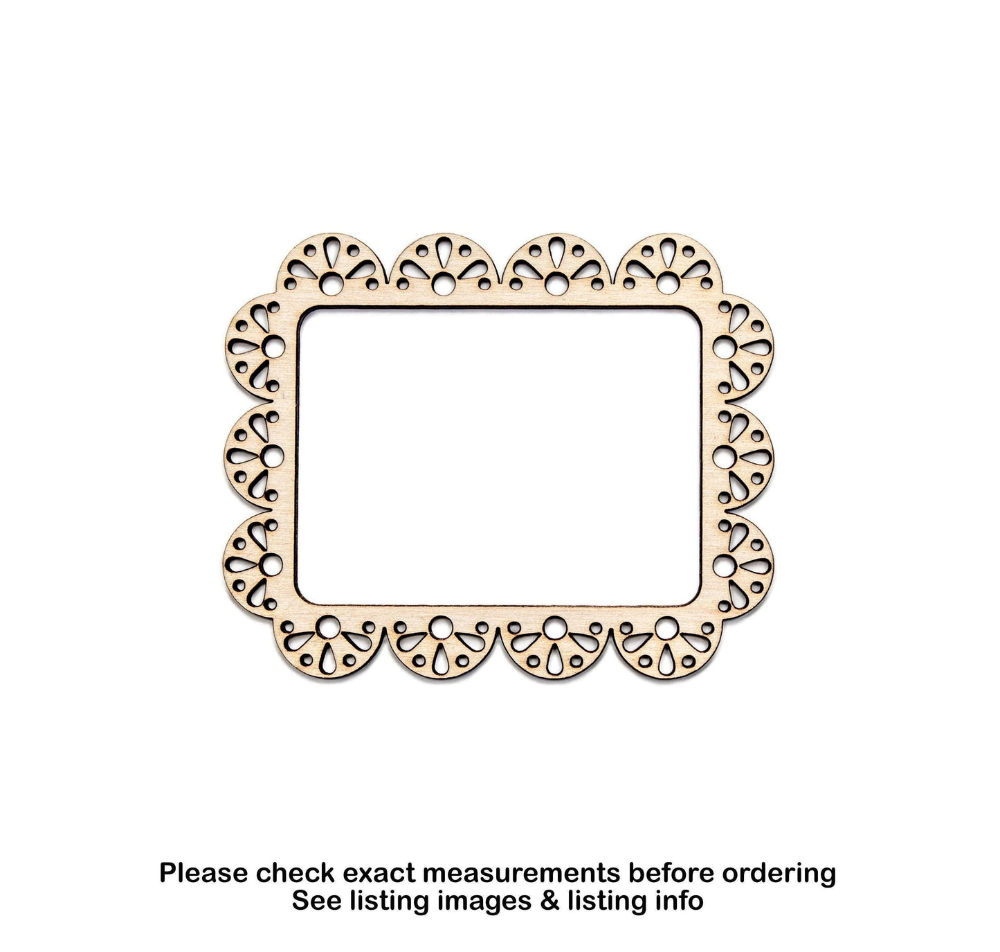 Doily Border Wood Cutout - Laser Cut Unfinished Craft Shape - Multiple Sizes
