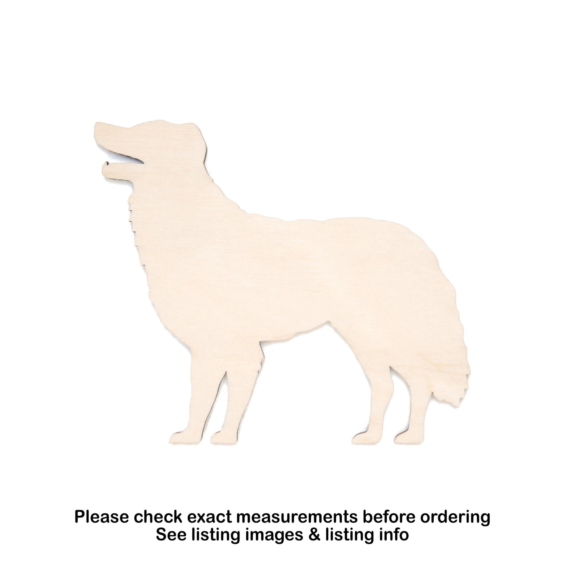 Sheep Dog Wood Cutout - Laser Cut Unfinished Craft Shape - Multiple Sizes