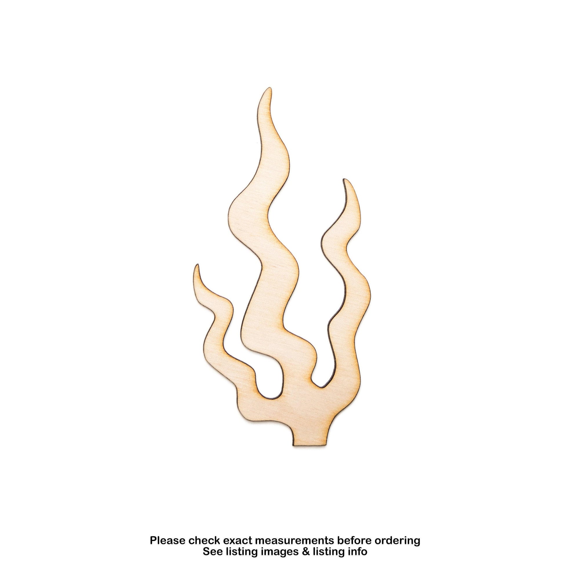 Seaweed Bunch Wood Cutout - Laser Cut Unfinished Craft Shape - Multiple Sizes