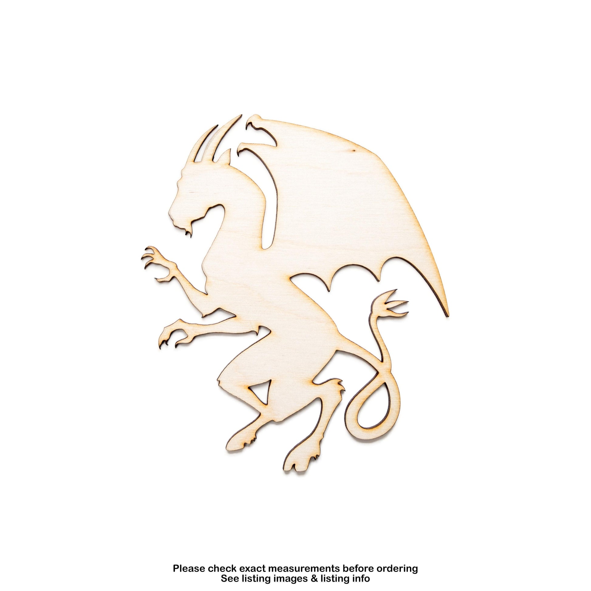 Jersey Devil Blank Wood Cutout - Laser Cut Unfinished Craft Shape - Multiple Sizes