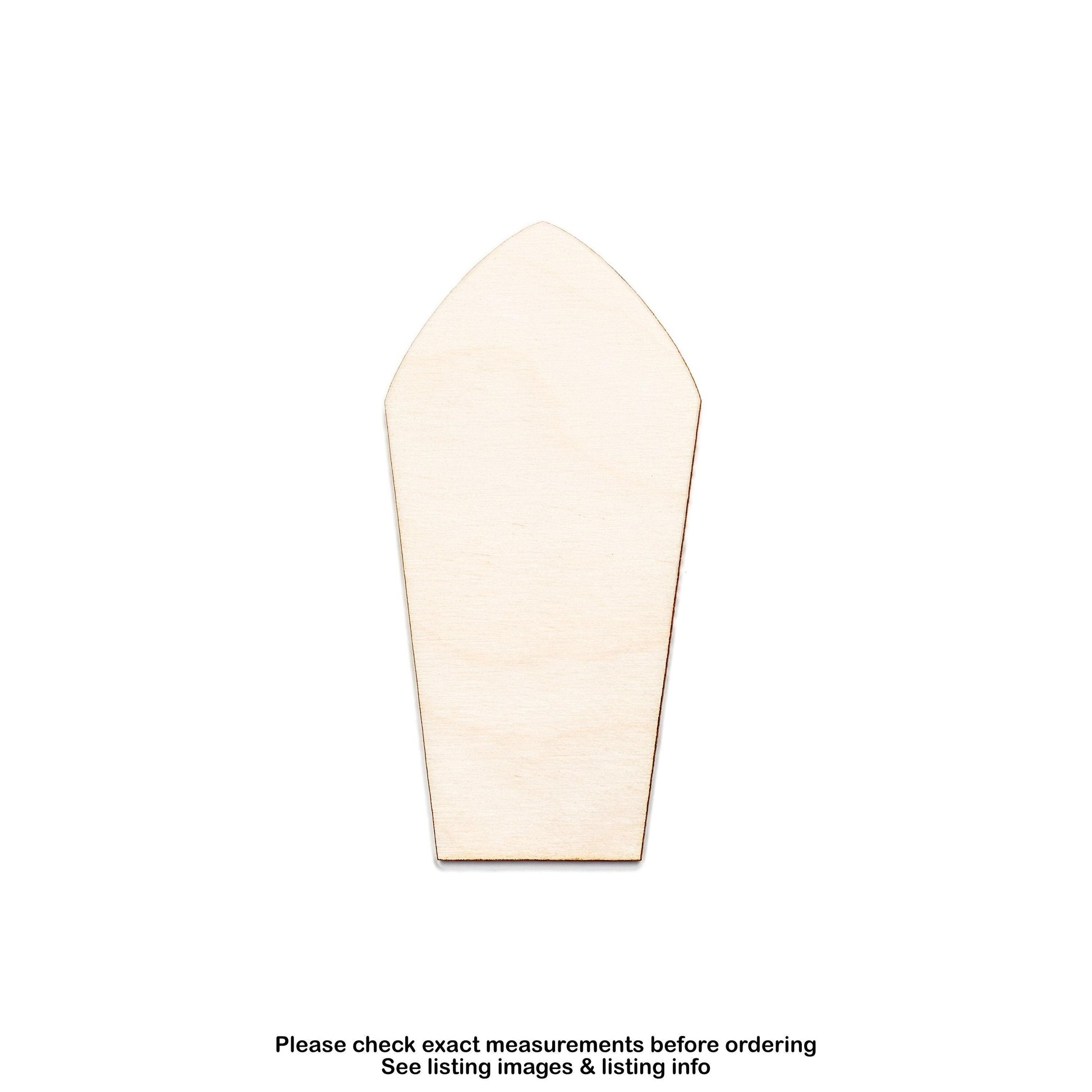Gothic Style Tombstone Blank Wood Cutout - Laser Cut Unfinished Craft Shape - Multiple Sizes