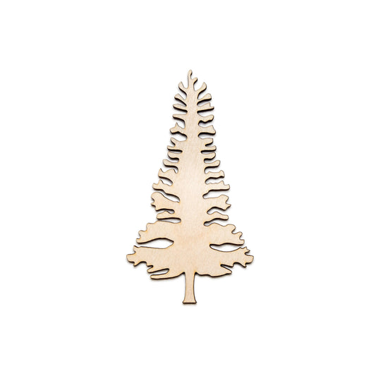 Longpole Pine Tree Wood Cutout - Laser Cut Unfinished Craft Shape - Multiple Sizes
