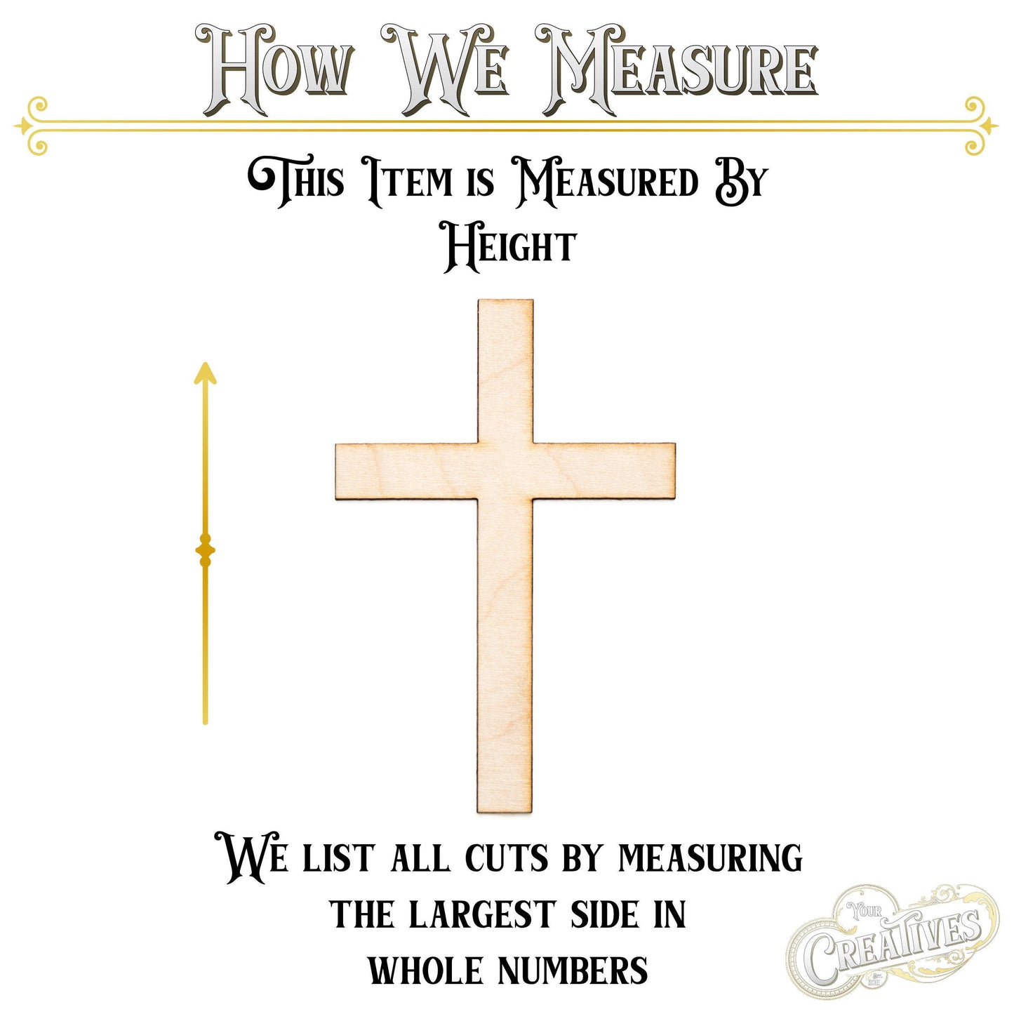 Cross Blank Wood Cutout - Laser Cut Unfinished Craft Shape - Multiple Sizes