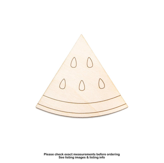 Watermelon Slice Wood Cutout - Laser Cut Unfinished Craft Shape - Multiple Sizes