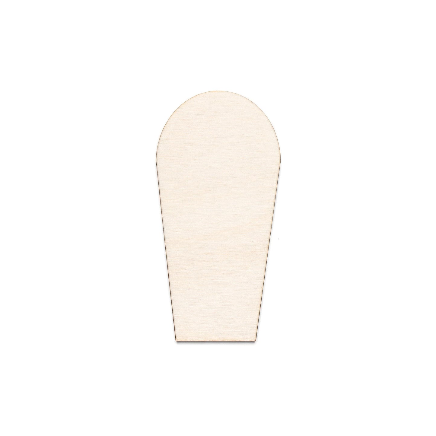 Classic Round Slim Tombstone Blank Wood Cutout - Laser Cut Unfinished Craft Shape - Multiple Sizes