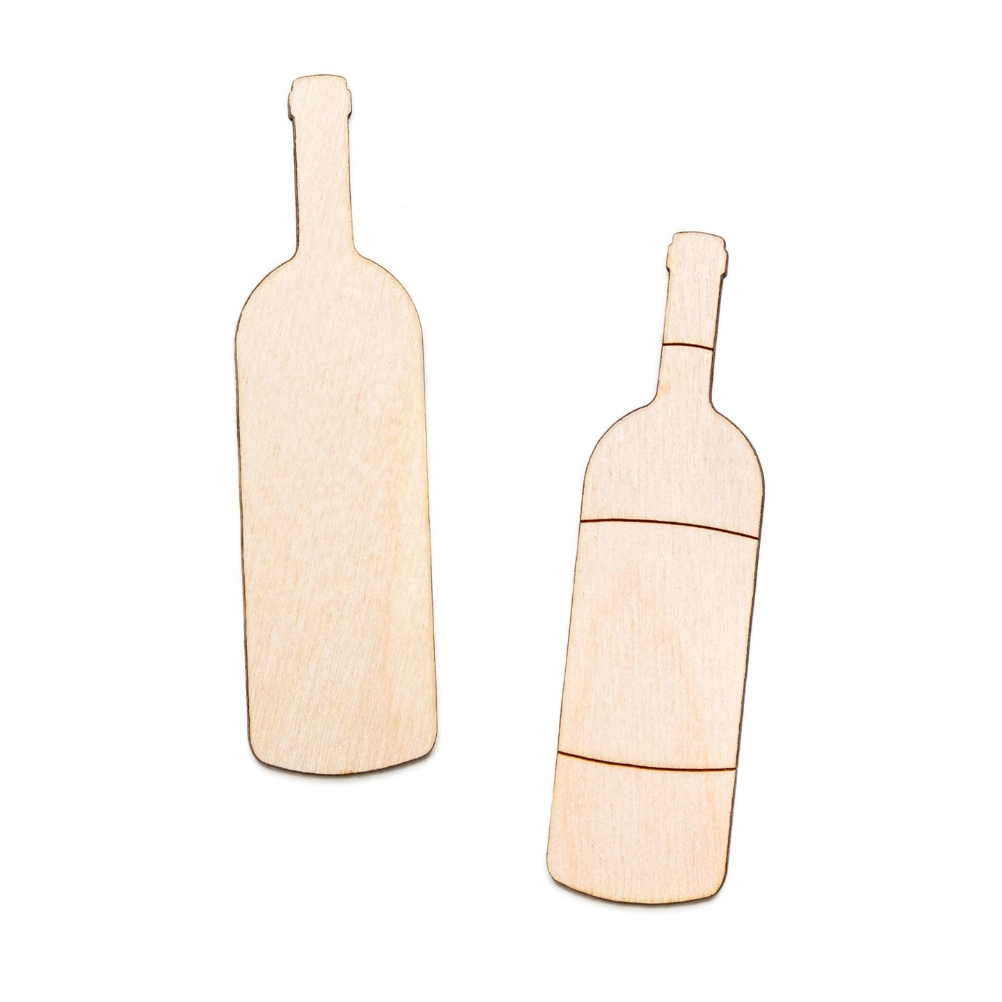 Wine Bottle Wood Cutout - Laser Cut Unfinished Craft Shape - Multiple Sizes