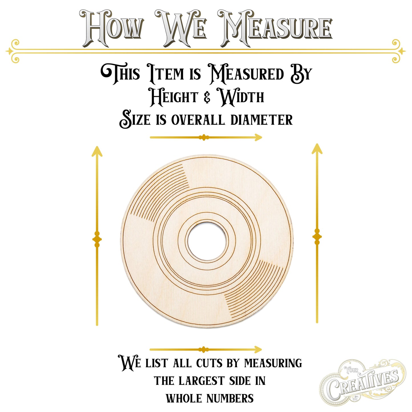Vinyl Album Detailed Wood Cutout - Laser Cut Unfinished Craft Shape - Multiple Sizes