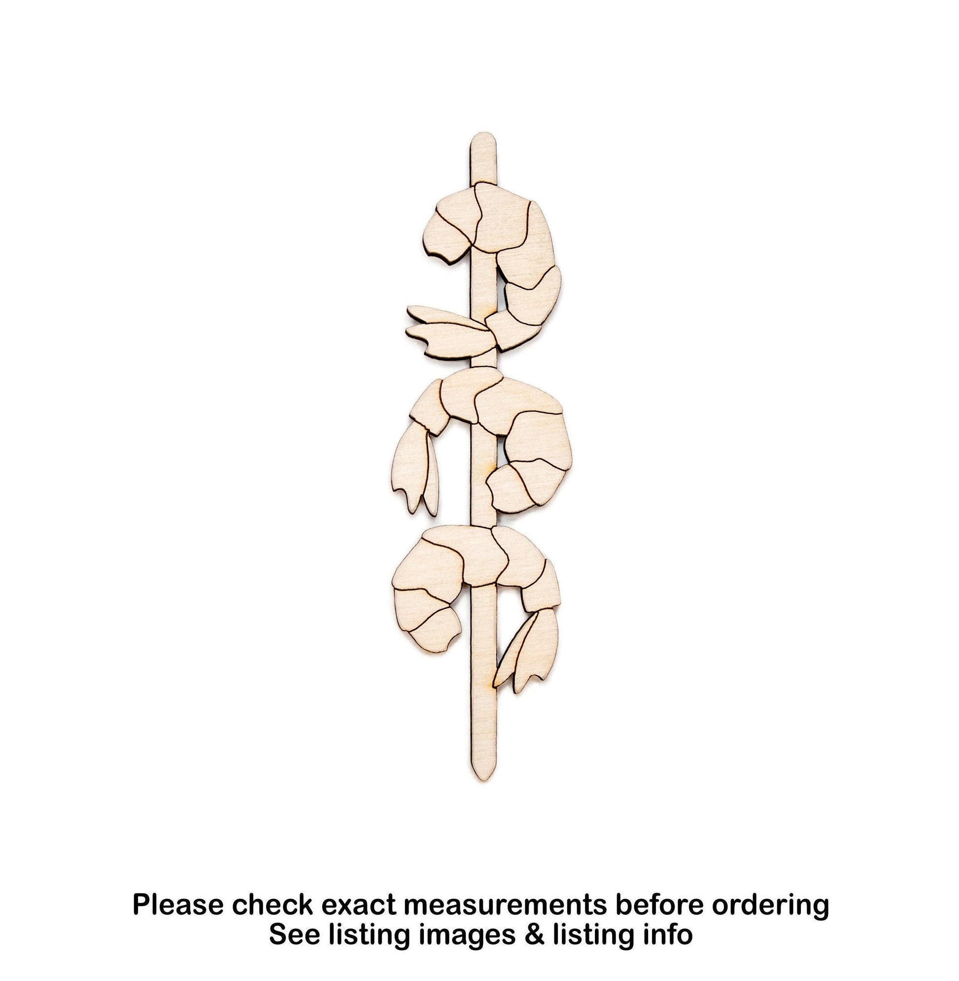 Shrimp Kabob Wood Cutout - Laser Cut Unfinished Craft Shape - Multiple Sizes