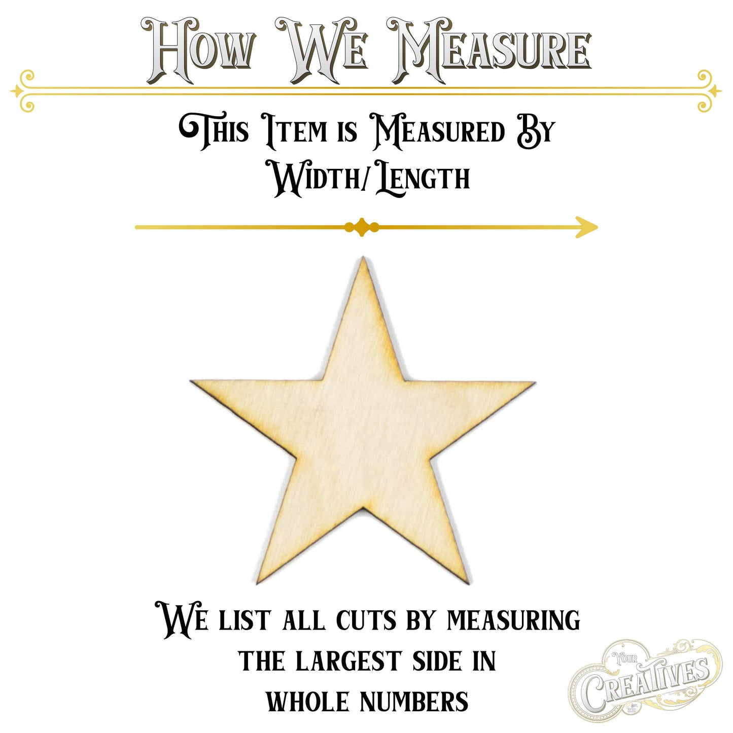 Star Blank Wood Cutout - Laser Cut Unfinished Craft Shape - Multiple Sizes