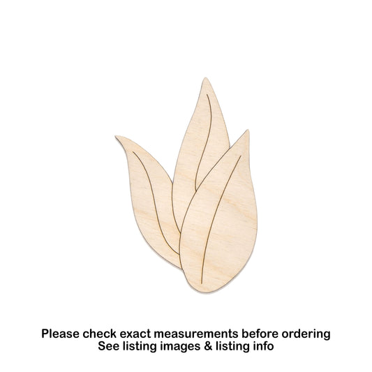 Leaves Bunch Wood Cutout - Laser Cut Unfinished Craft Shape - Multiple Sizes