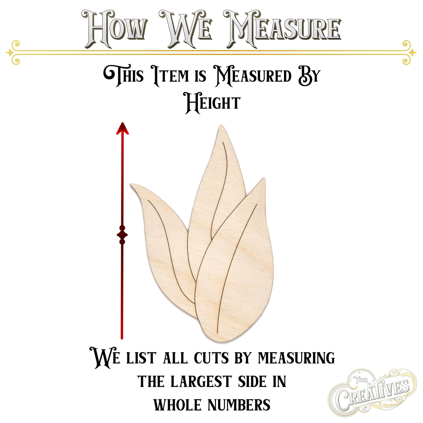 Leaves Bunch Wood Cutout - Laser Cut Unfinished Craft Shape - Multiple Sizes