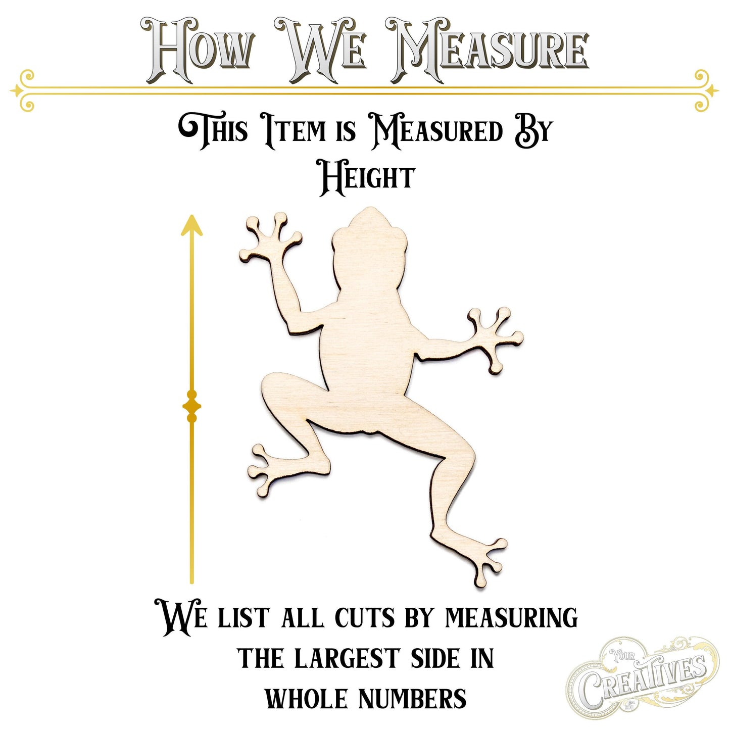Tropical Frog Blank Wood Cutout - Laser Cut Unfinished Craft Shape - Multiple Sizes