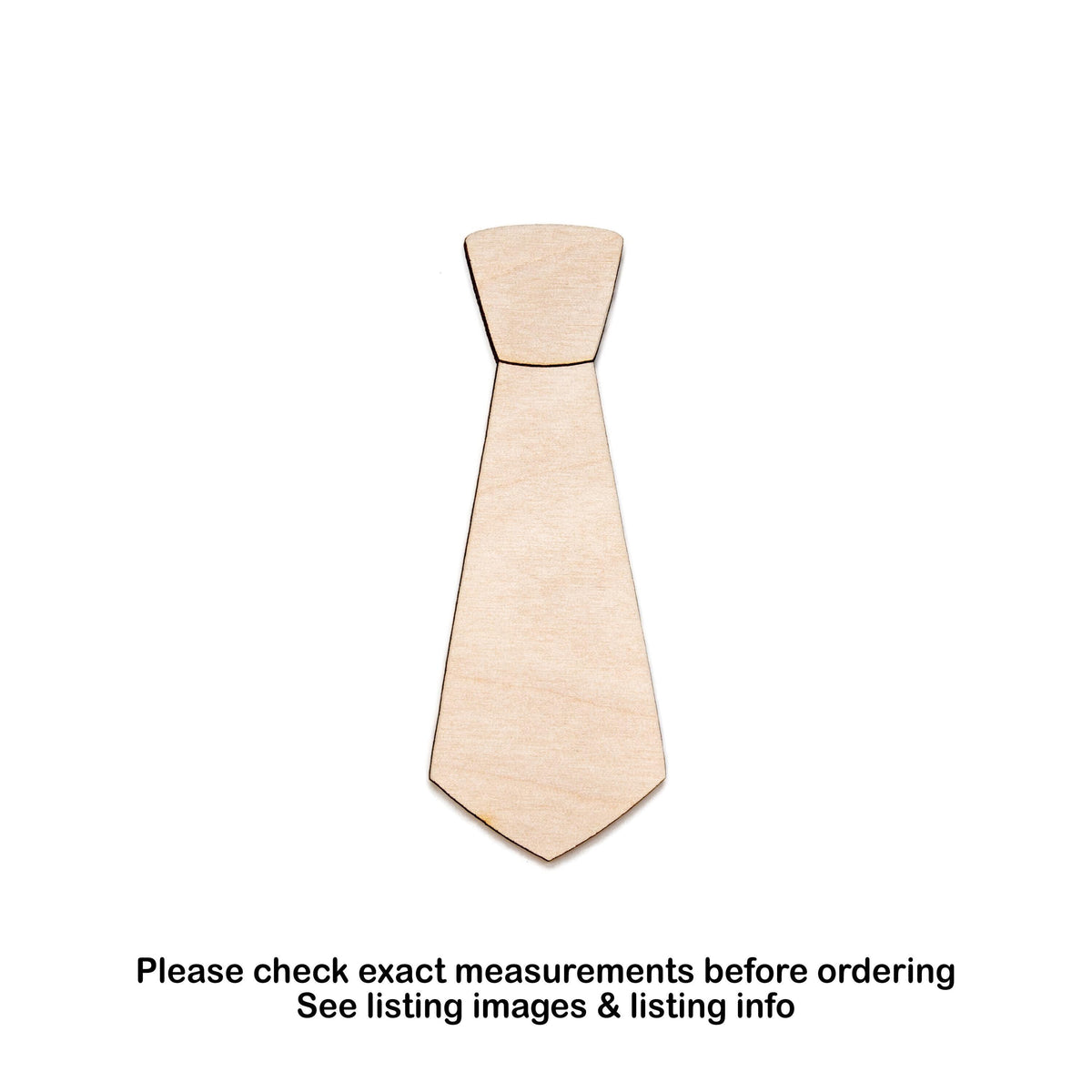 Tie Wood Cutout - Laser Cut Unfinished Craft Shape - Multiple Sizes