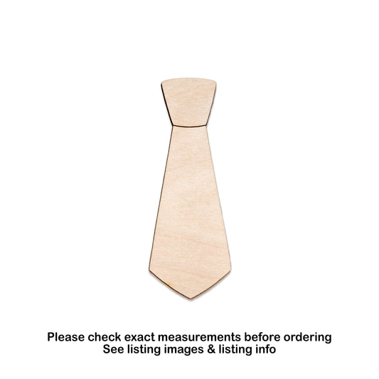 Tie Wood Cutout - Laser Cut Unfinished Craft Shape - Multiple Sizes