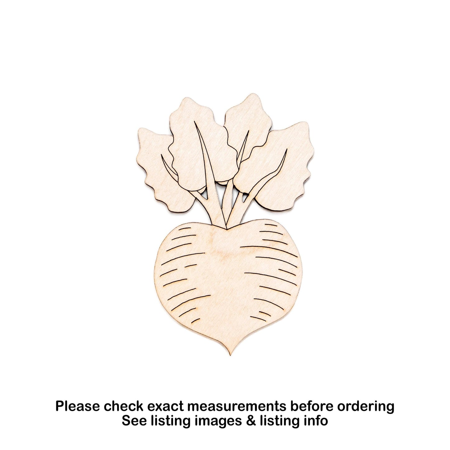 Beet Wood Cutout - Laser Cut Unfinished Craft Shape - Multiple Sizes