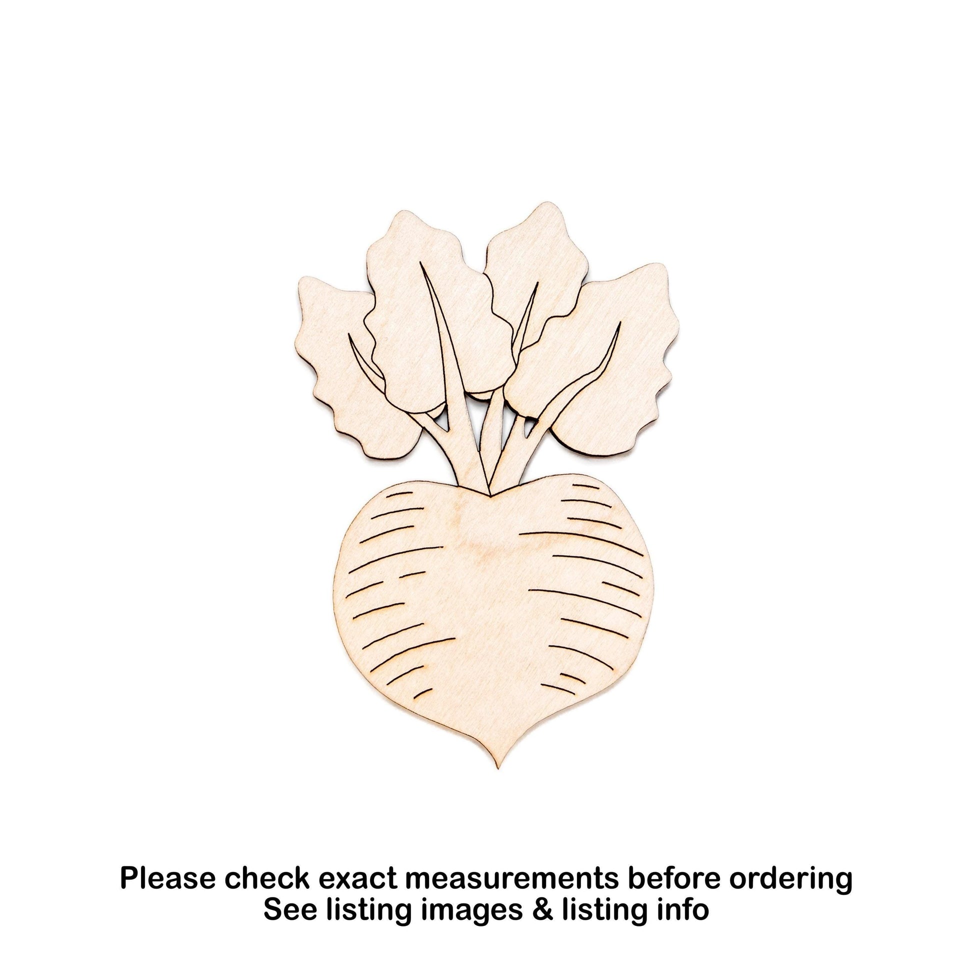 Beet Wood Cutout - Laser Cut Unfinished Craft Shape - Multiple Sizes