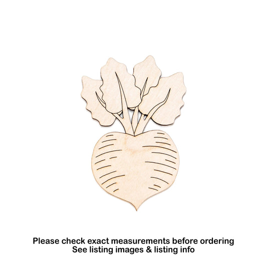 Beet Wood Cutout - Laser Cut Unfinished Craft Shape - Multiple Sizes