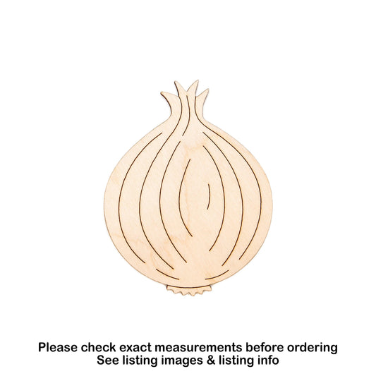 Onion Wood Cutout - Laser Cut Unfinished Craft Shape - Multiple Sizes