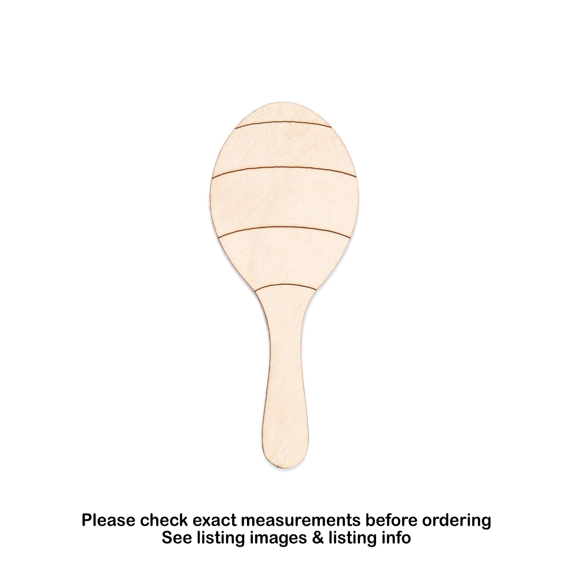 Maraca Wood Cutout - Laser Cut Unfinished Craft Shape - Multiple Sizes