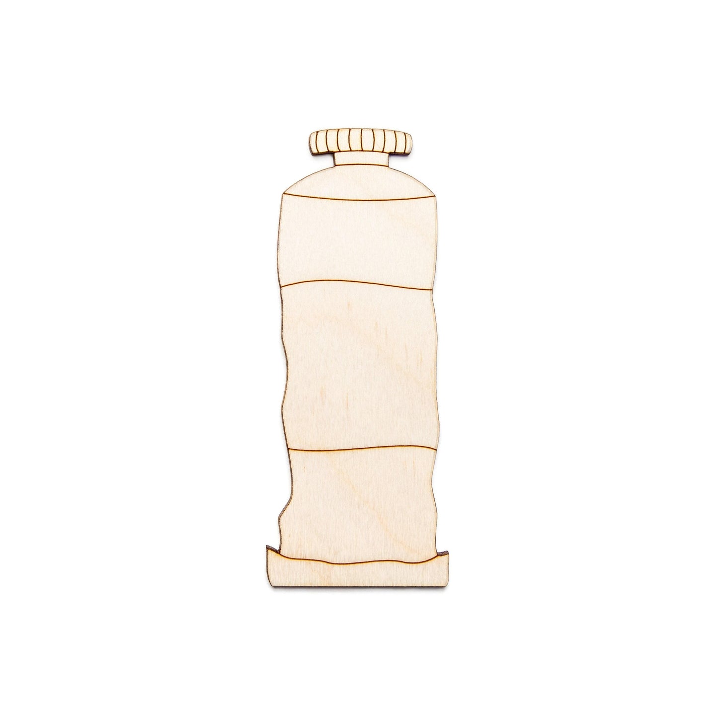 Paint Tube Crinkly Wood Cutout - Laser Cut Unfinished Craft Shape - Multiple Sizes