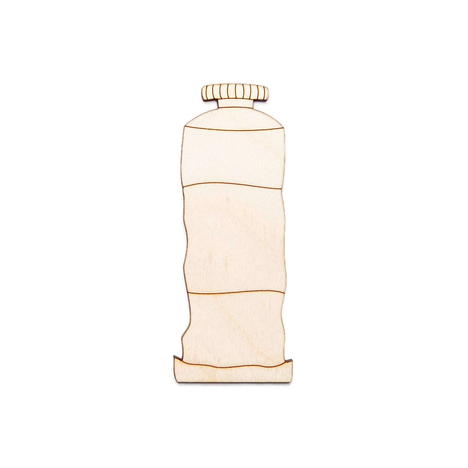 Paint Tube Crinkly Wood Cutout - Laser Cut Unfinished Craft Shape - Multiple Sizes