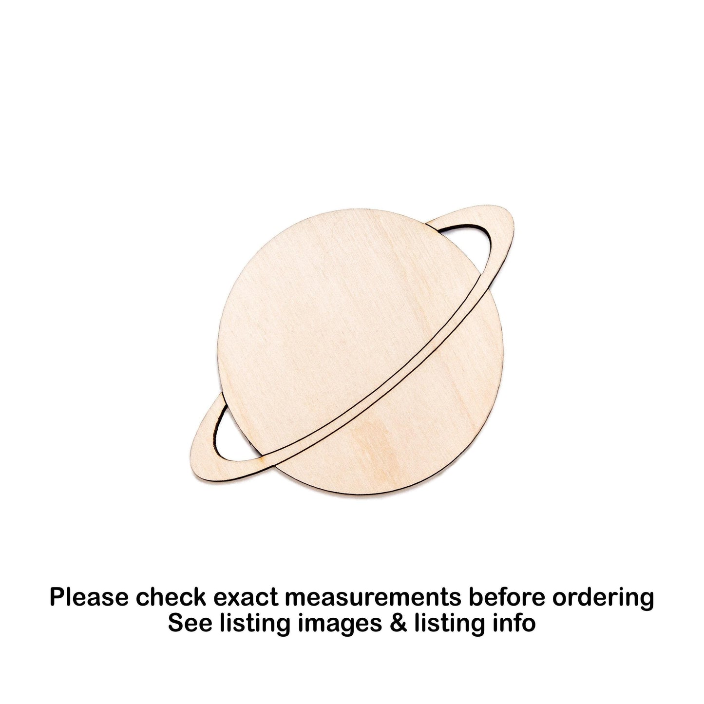 Uranus Planet Wood Cutout - Laser Cut Unfinished Craft Shape - Multiple Sizes