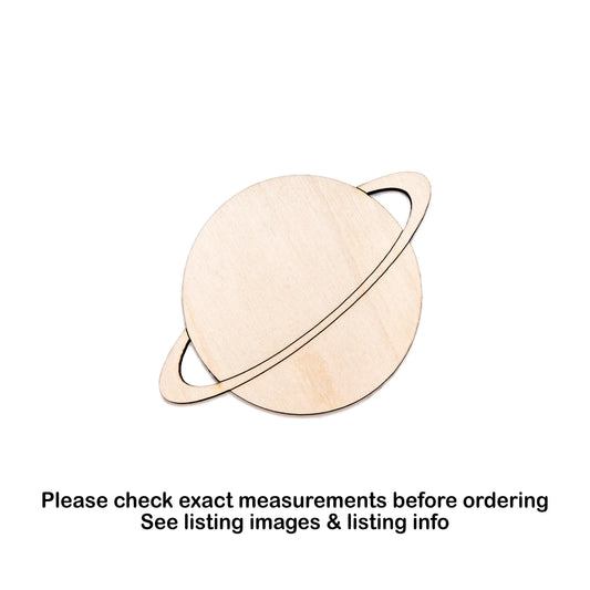 Uranus Planet Wood Cutout - Laser Cut Unfinished Craft Shape - Multiple Sizes