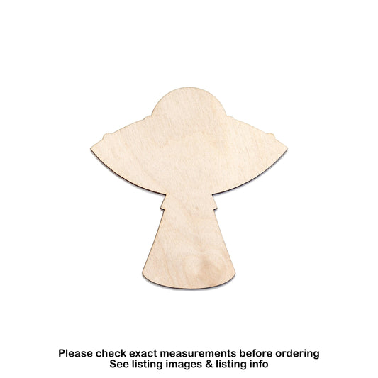 UFO Space Ship Blank Wood Cutout - Laser Cut Unfinished Craft Shape - Multiple Sizes