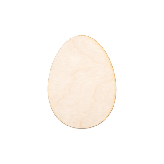 Egg Blank Wood Cutout - Laser Cut Unfinished Craft Shape - Multiple Sizes
