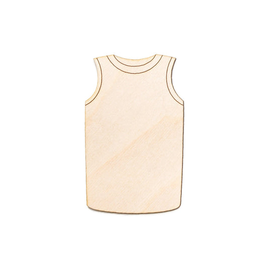Jersey Tank Wood Cutout - Laser Cut Unfinished Craft Shape - Multiple Sizes