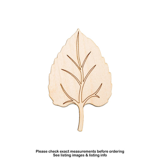 Sunflower Leaf Wood Cutout - Laser Cut Unfinished Craft Shape - Multiple Sizes