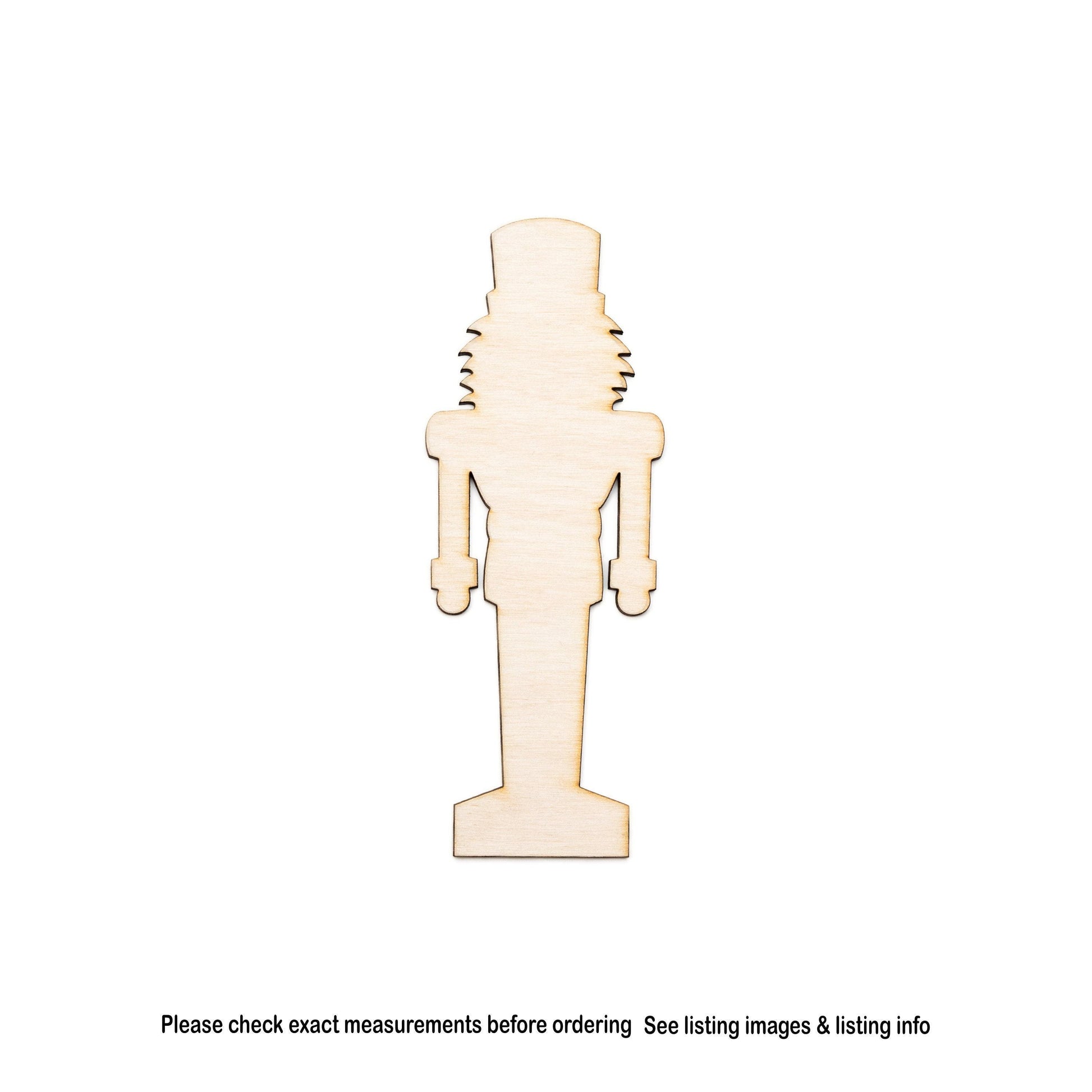 Soldier Nutcracker Wood Cutout - Laser Cut Unfinished Craft Shape - Multiple Sizes