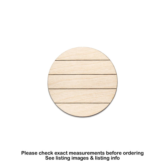 Circle Shiplap Style Wood Cutout - Laser Cut Unfinished Craft Shape - Multiple Sizes