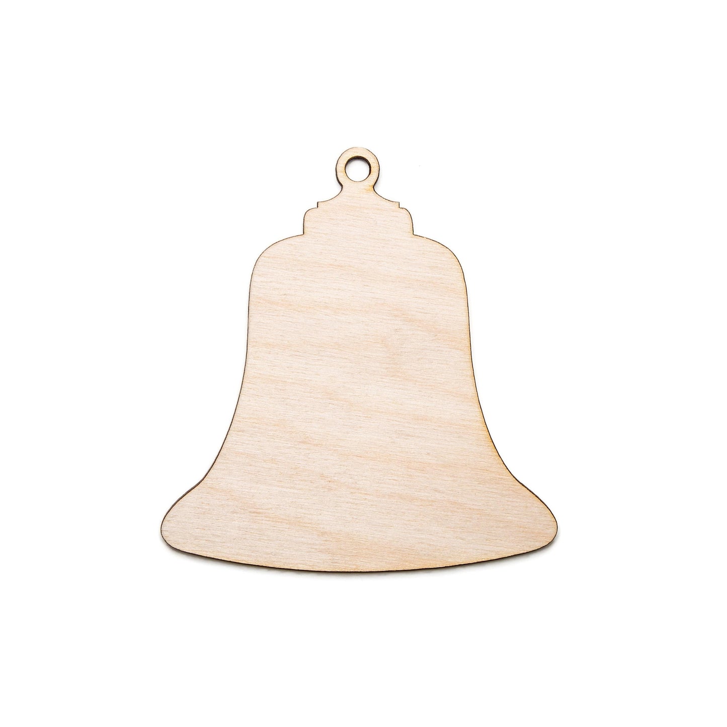 Bell Wood Ornament - Laser Cut Unfinished Christmas Ornament - Multiple Sizes