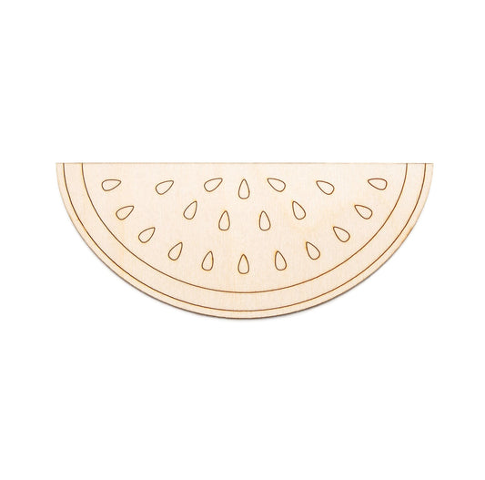 Watermelon Half Wood Cutout - Laser Cut Unfinished Craft Shape - Multiple Sizes