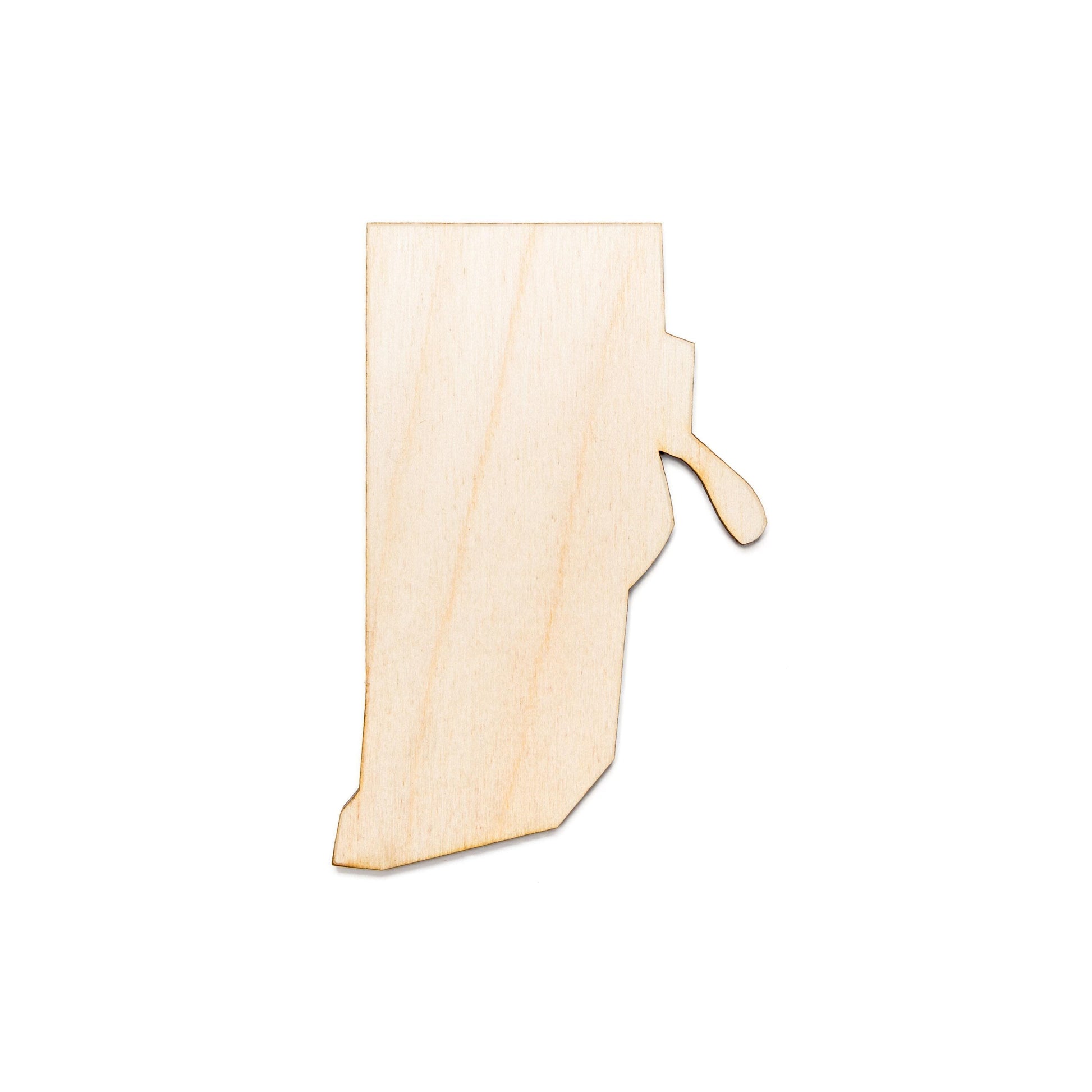 Rhode Island State Wood Cutout - Laser Cut Unfinished Craft Shape - Multiple Sizes