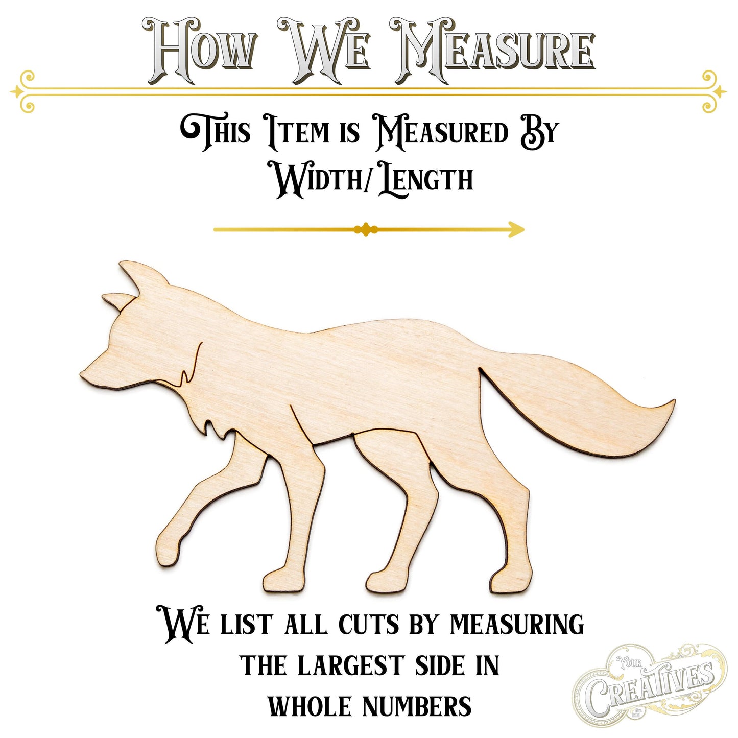 Fox Trot Wood Cutout - Laser Cut Unfinished Craft Shape - Multiple Sizes