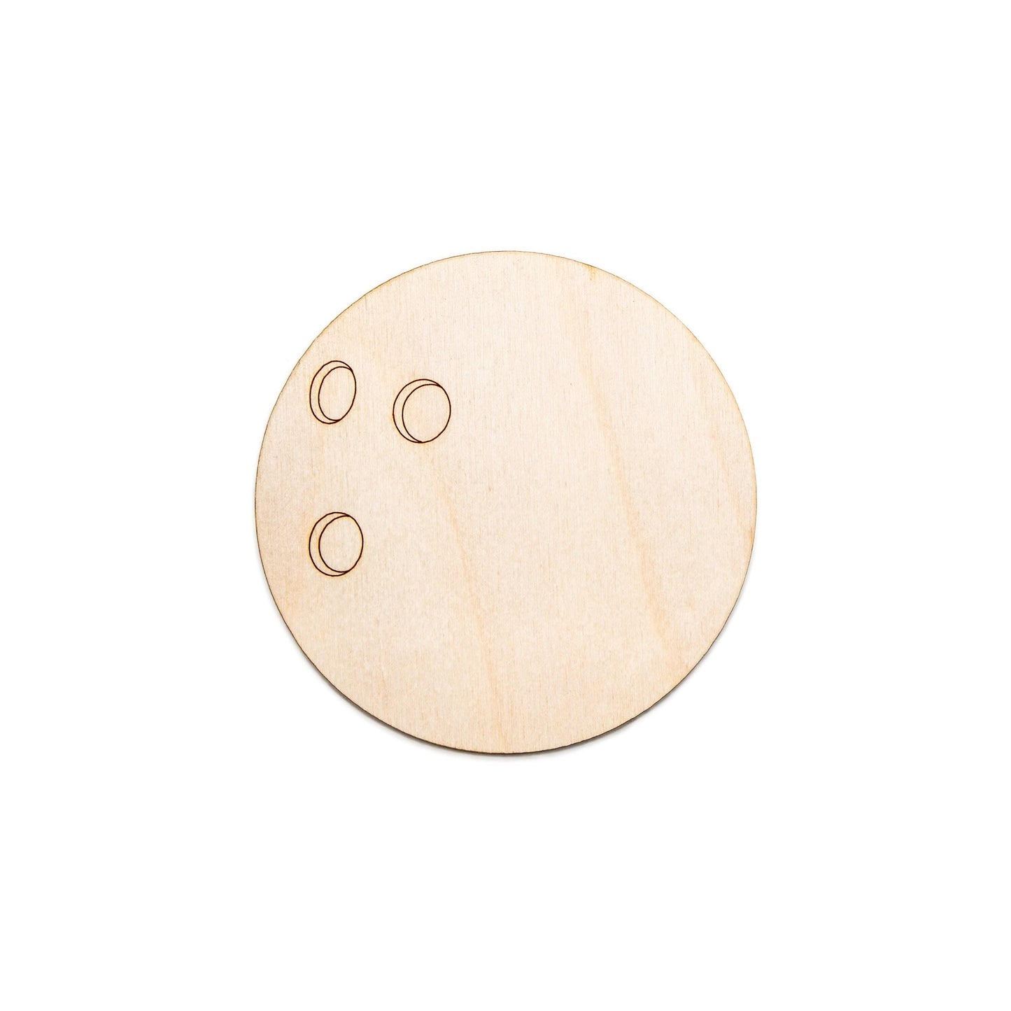 Bowling Ball Wood Cutout - Laser Cut Unfinished Craft Shape - Multiple Sizes