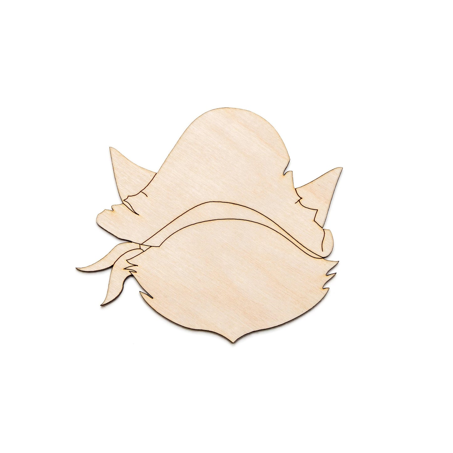 Captain Pirate Cat Blank Face Wood Cutout - Laser Cut Unfinished Craft Shape - Multiple Sizes
