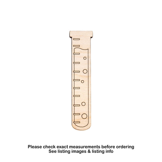 Test Tube Wood Cutout - Laser Cut Unfinished Craft Shape - Multiple Sizes