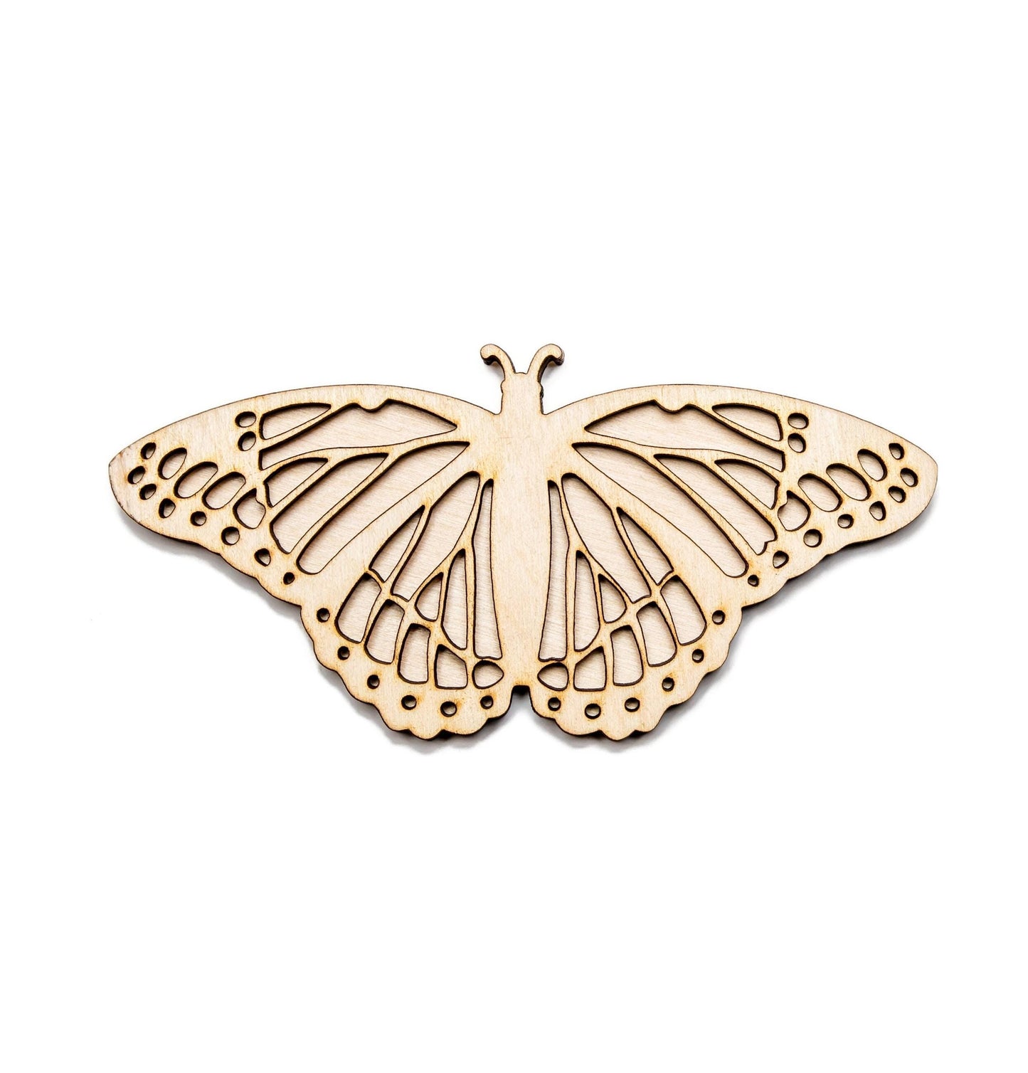 Monarch Butterfly Two Layer Wood Cutout - Laser Cut Unfinished Craft Shape - Multiple Sizes