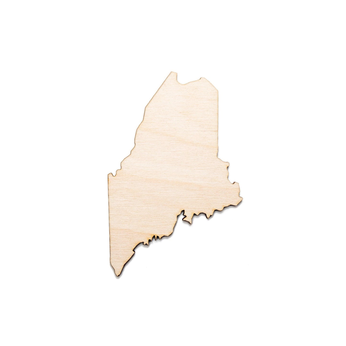 Maine State Wood Cutout - Laser Cut Unfinished Craft Shape - Multiple Sizes