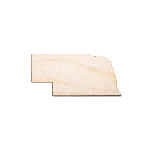 Nebraska State Wood Cutout - Laser Cut Unfinished Craft Shape - Multiple Sizes