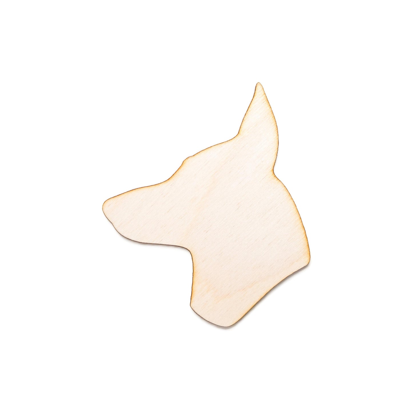 Dog Side Profile Blank Wood Cutout - Laser Cut Unfinished Craft Shape - Multiple Sizes