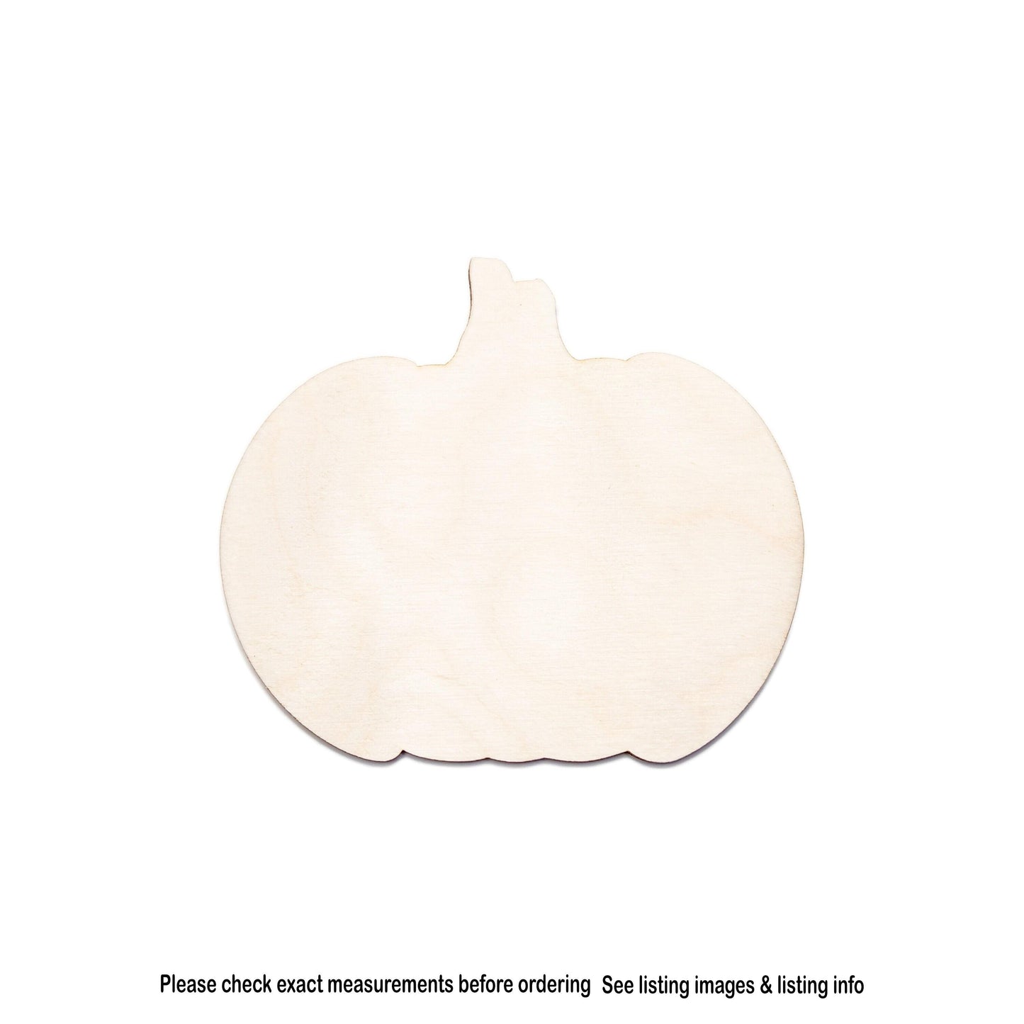 Classic Pumpkin Blank Wood Cutout - Laser Cut Unfinished Craft Shape - Multiple Sizes