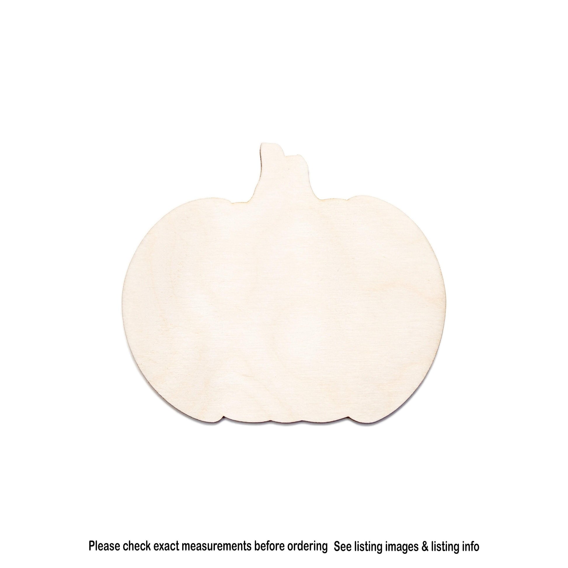 Classic Pumpkin Blank Wood Cutout - Laser Cut Unfinished Craft Shape - Multiple Sizes