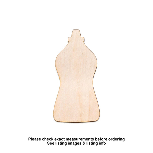 Mustard Bottle Blank Wood Cutout - Laser Cut Unfinished Craft Shape - Multiple Sizes