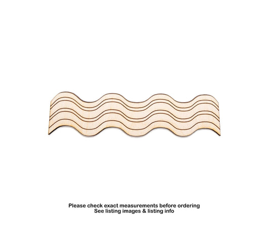 Bacon Strip Detailed Wood Cutout - Laser Cut Unfinished Craft Shape - Multiple Sizes