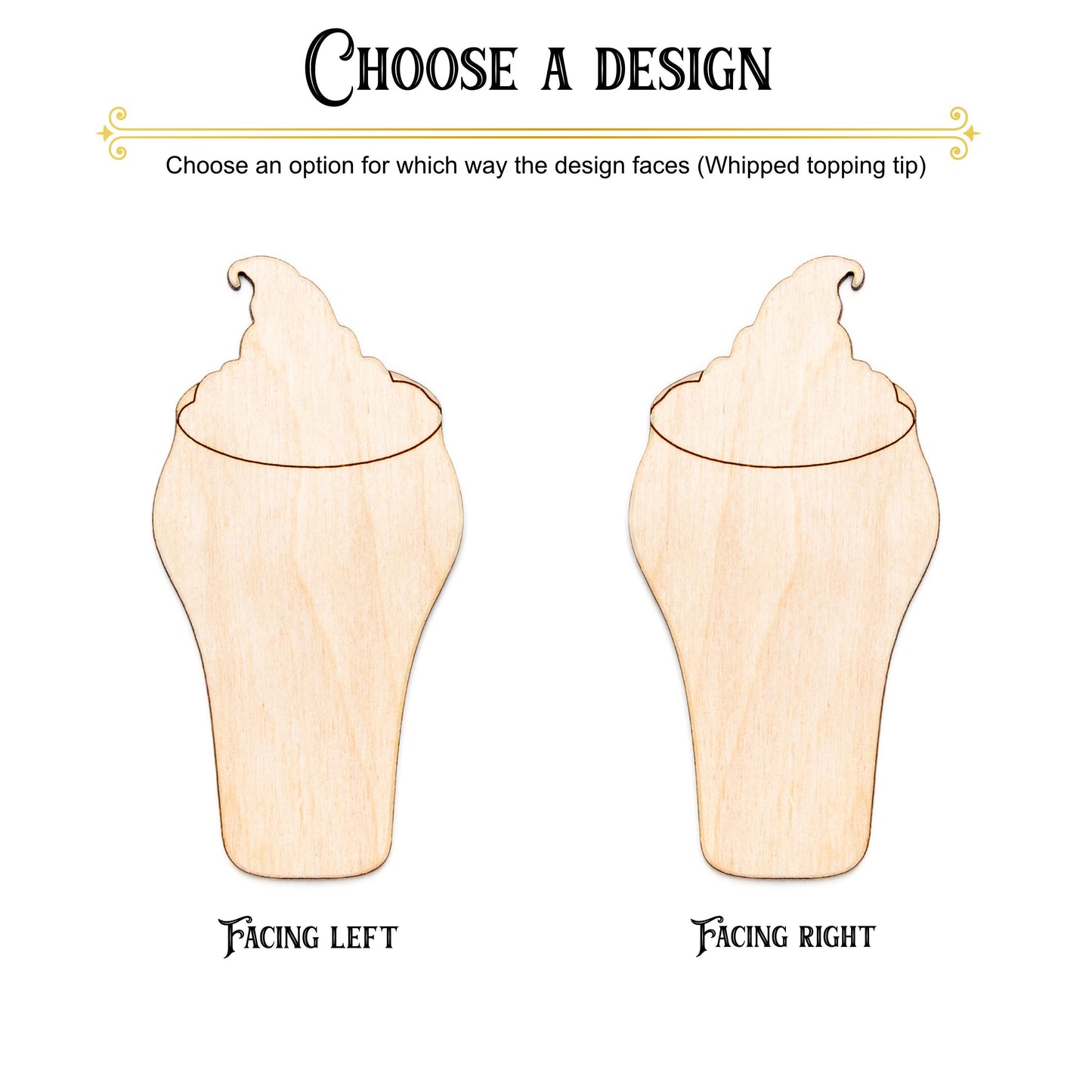 Ice Cream Float Wood Cutout - Laser Cut Unfinished Craft Shape - Multiple Sizes