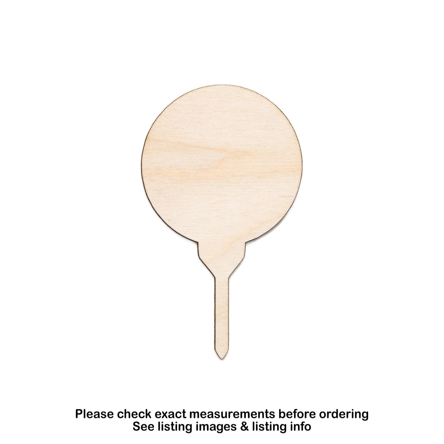 Golf Ball With Tee Blank Wood Cutout - Laser Cut Unfinished Craft Shape - Multiple Sizes